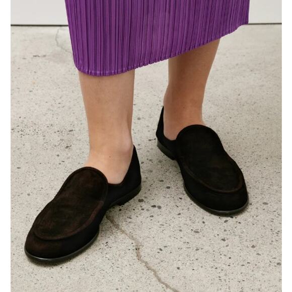 Dusan Brown Suede Loafers Women's Sz. 38.5 (US 6.5) - Picture 2 of 10